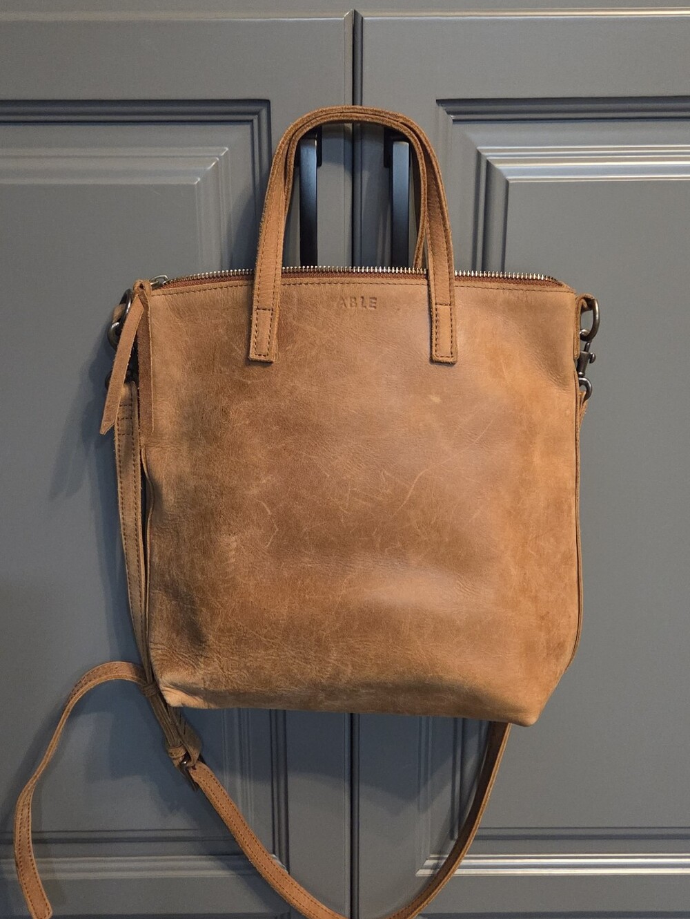 ABLE Crossbody Leather Tote